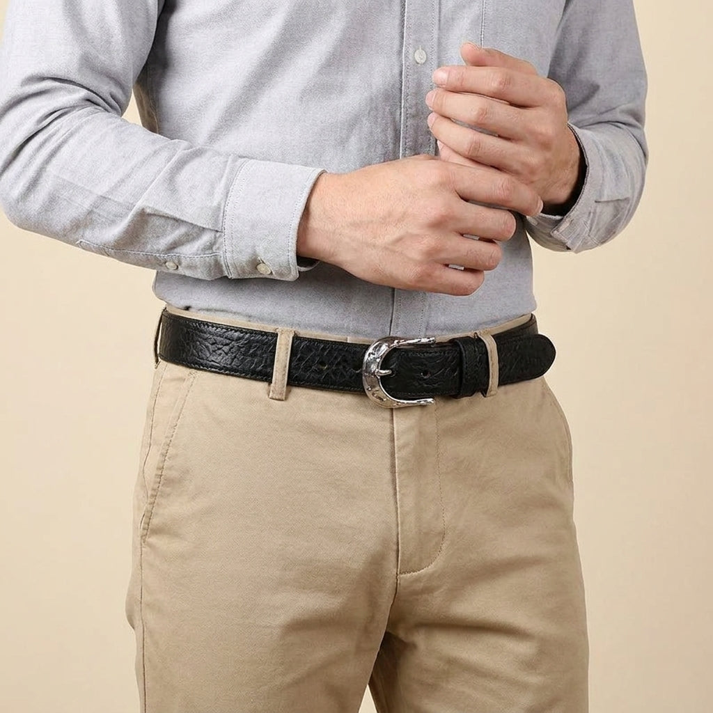 Gravello – Textured Grain Leather Belt