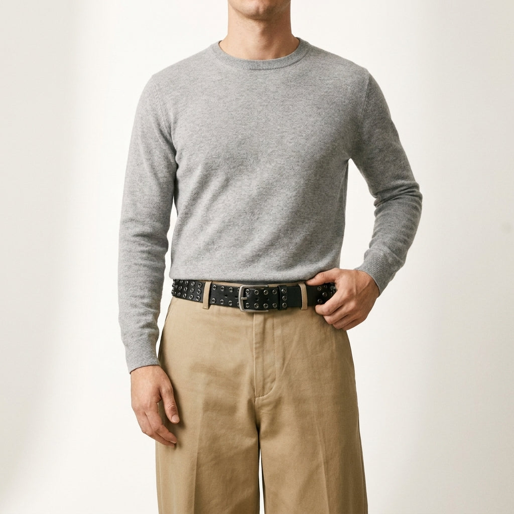 Rivello – Grommet-Studded Leather Belt