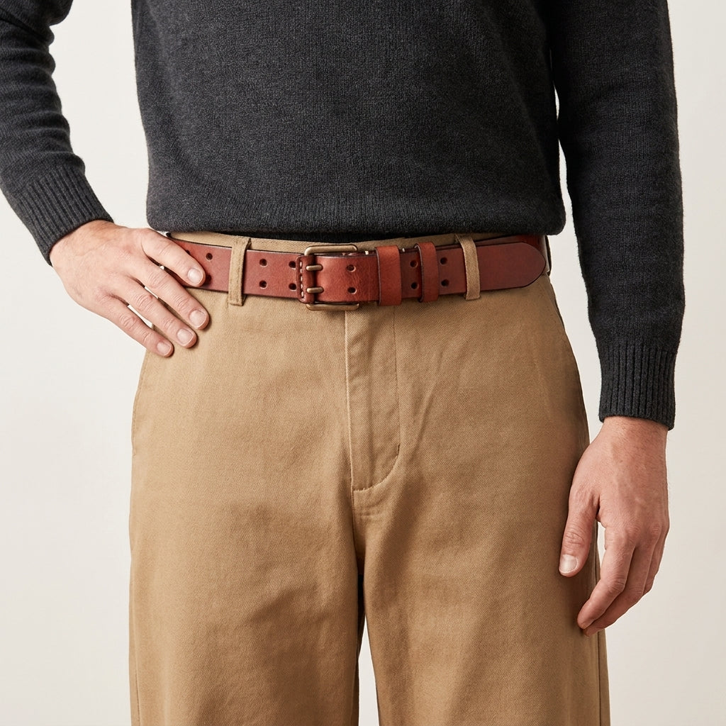 Durello – Double-Prong Leather Belt