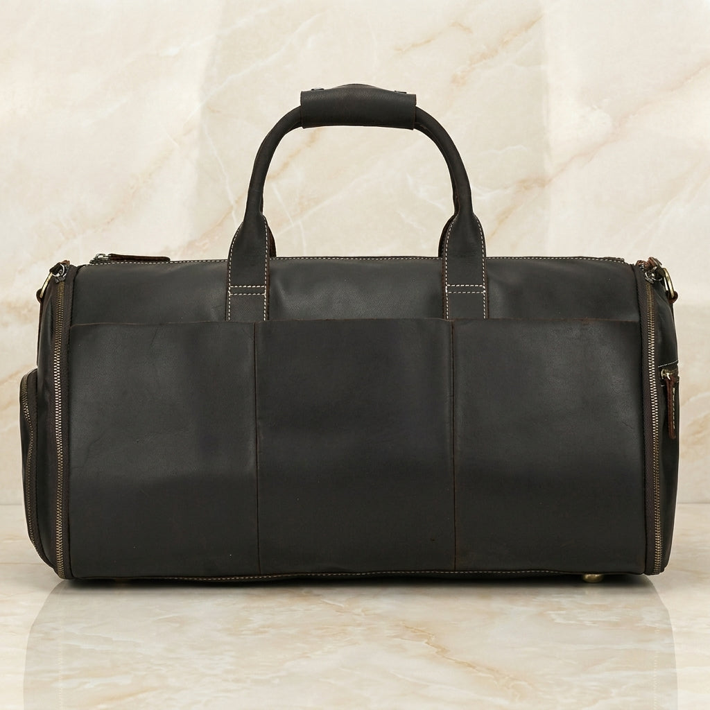 Maretto – Distressed Full-Grain Leather Weekender Duffel