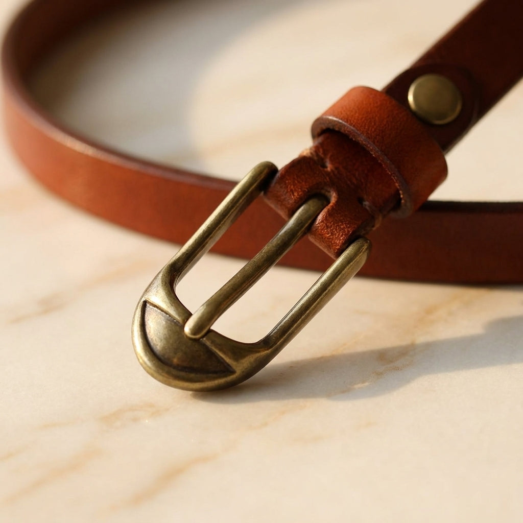 Corsini – Slim Pin Buckle Leather Belt
