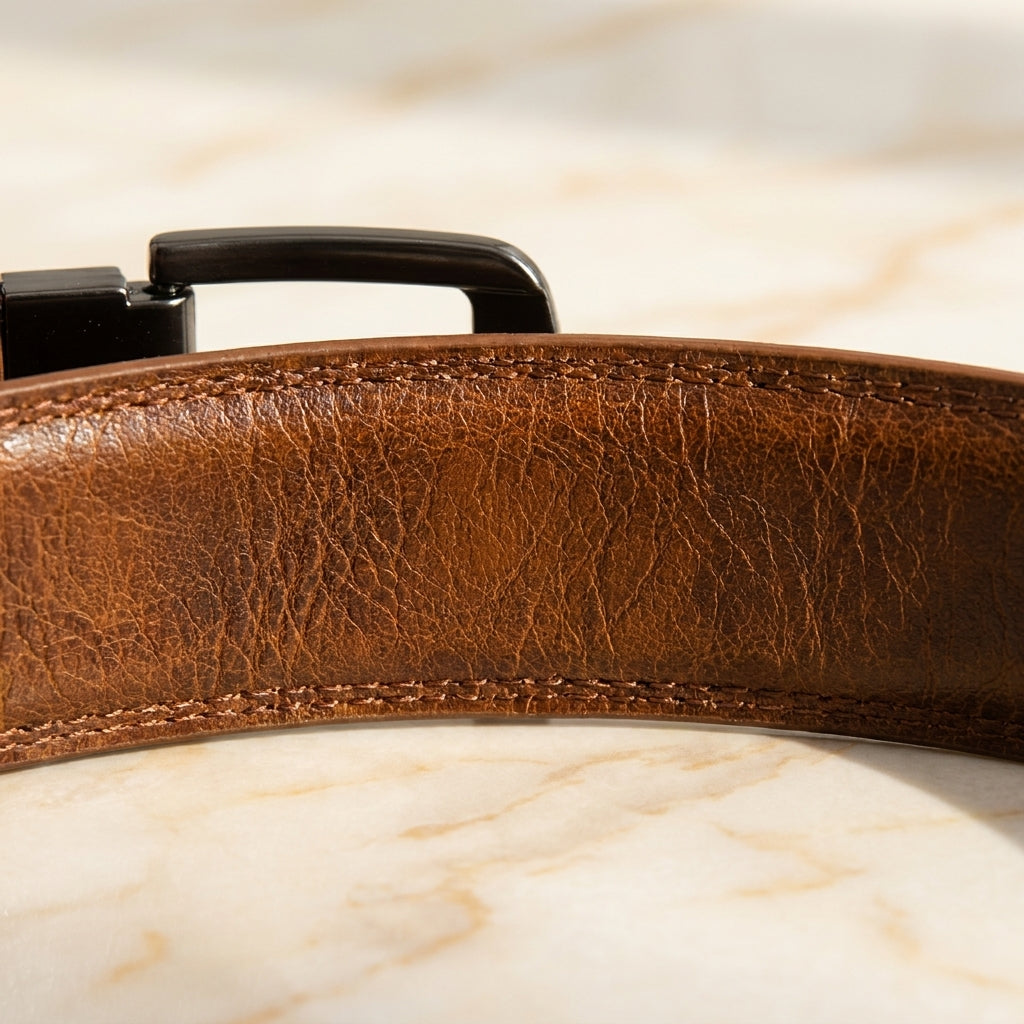 Palleno – Gunmetal Buckle Dress Leather Belt