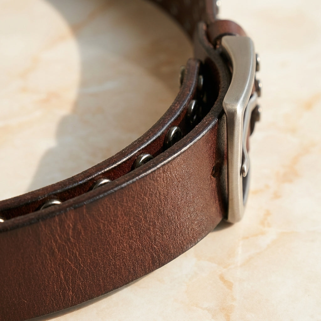 Rivello – Grommet-Studded Leather Belt