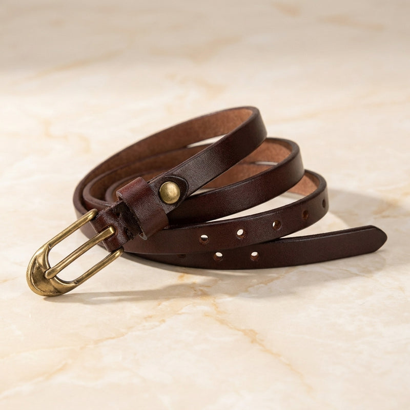 Corsini – Slim Pin Buckle Leather Belt