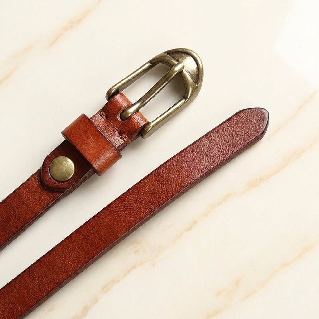 Corsini – Slim Pin Buckle Leather Belt