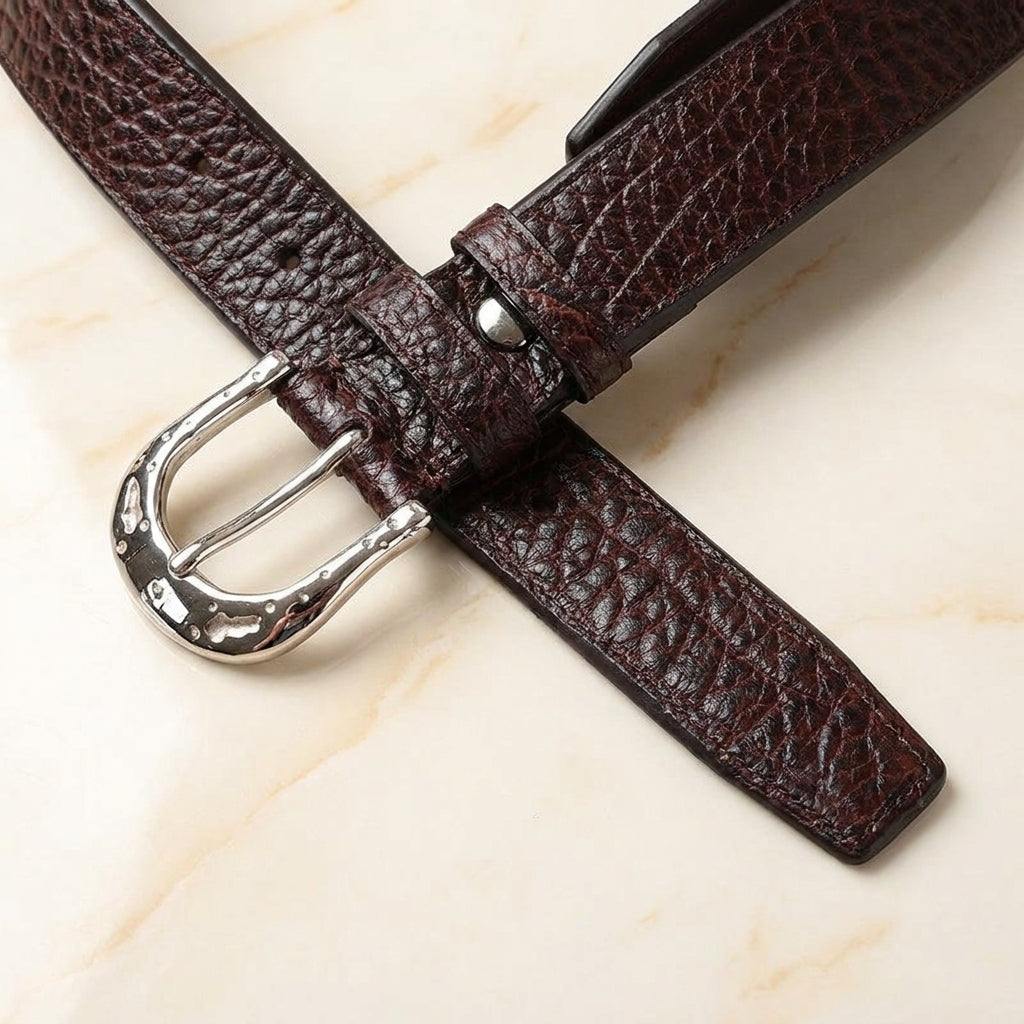 Gravello – Textured Grain Leather Belt